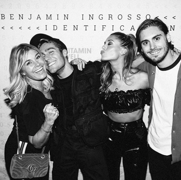 Bianca Ingrosso, Pernilla Wahlgren, Benjamin Ingrosso, Oliver Ingrosso. Bianca Ingrosso, Pernilla Wahlgren, Benjamin Ingrosso, Oliver Ingrosso.